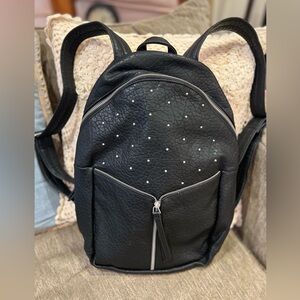 Abercrombie & Fitch Vegan Leather Backpack Black